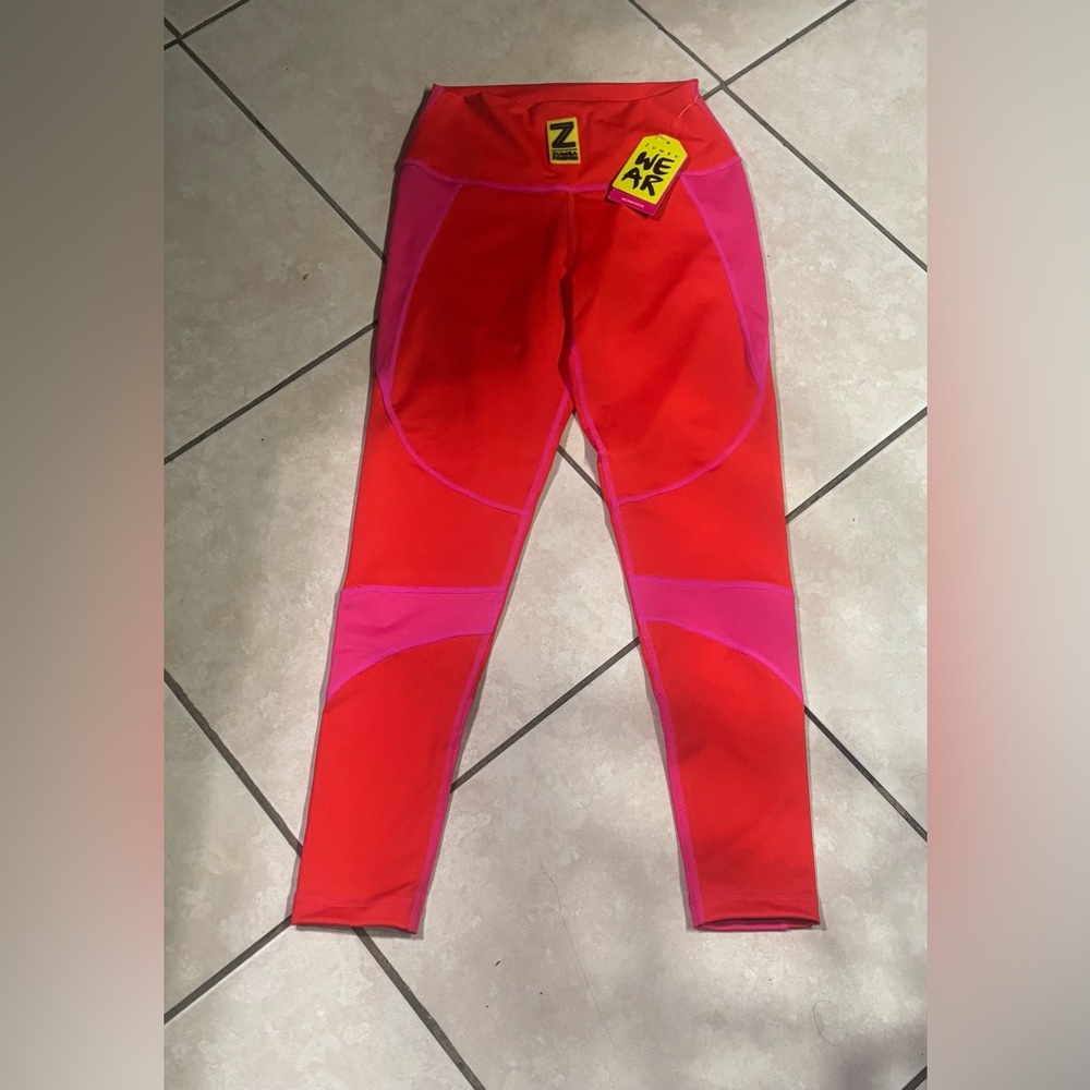 Zumba Fitness Red and Pink Leggings